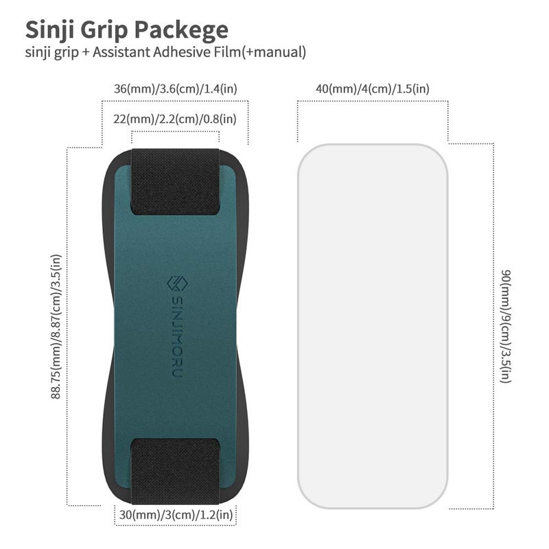 Sinjimoru Phone Grip with Silicone Band â€“ Comfortable One-Hand Holder & Kickstand for Smartphones, Tablets, and eReaders for iPhone, Android, and Kindle Sinji Grip Silicone Teal - Image 3